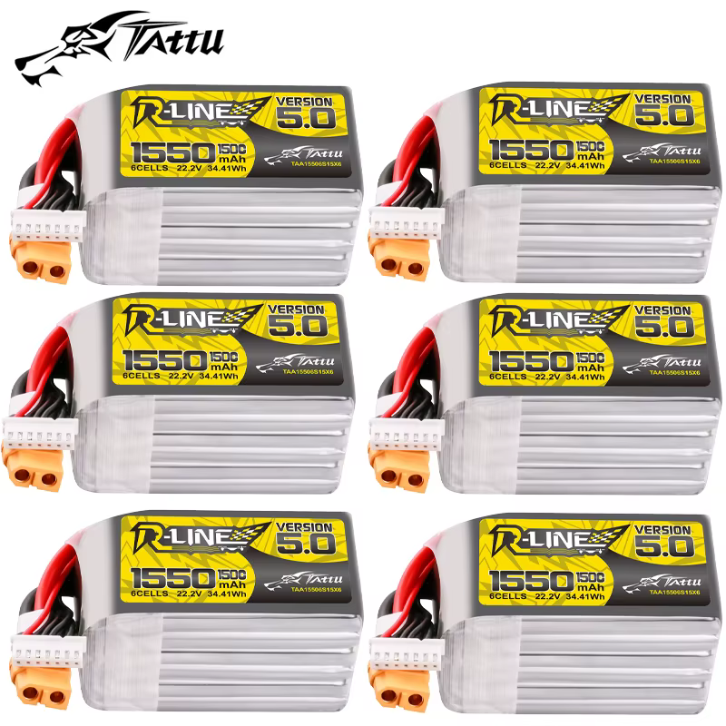 TATTU R-LINE 1550mAh 6S – Batería LiPo 150C para drone FPV XT60