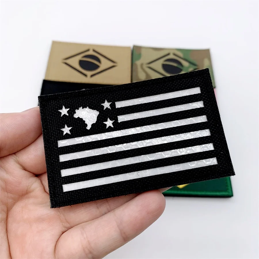 Parche reflectante IR con velcro gancho y bucle Brasil