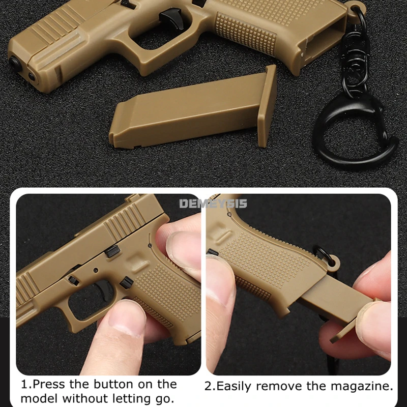 Llavero táctico desmontable forma de pistola realista para caza - imagen 4