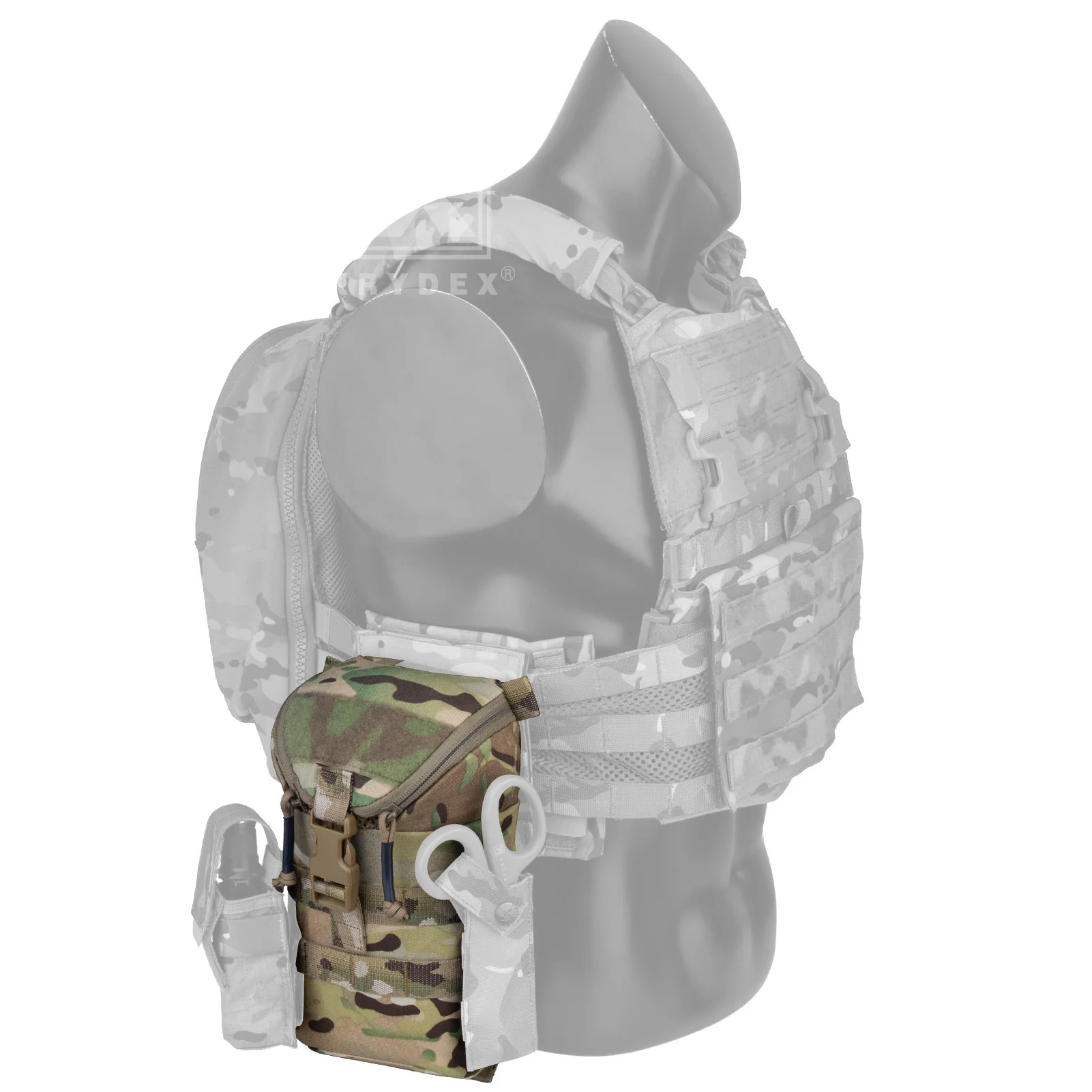 Bolsa táctica KRYDEX MOLLE EDC con cierre vertical y acceso rápido - imagen 5