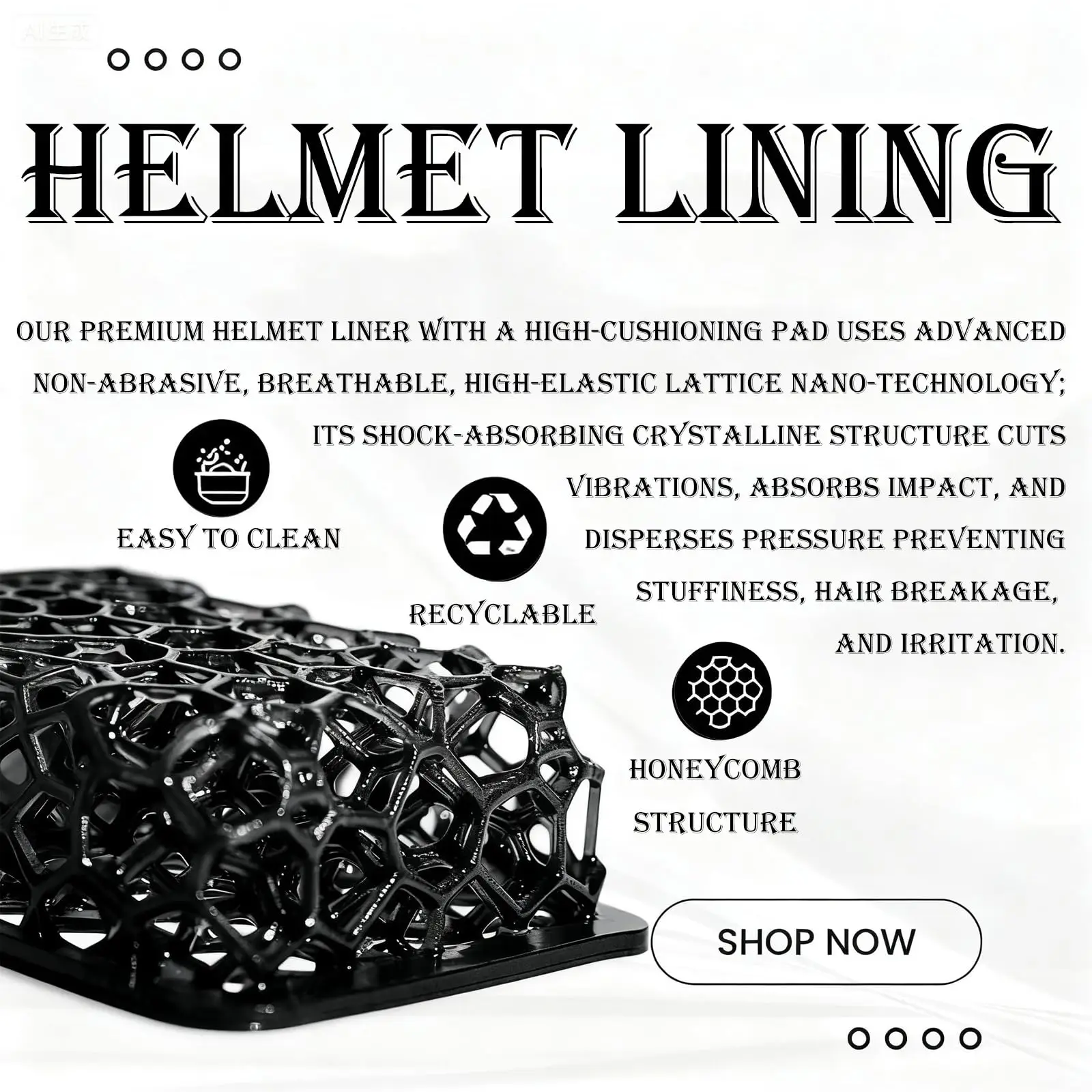 Almohadilla casco táctico espuma Nano transpirable, extraíble - imagen 2