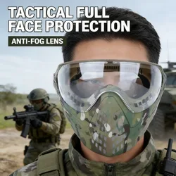 Máscara táctica Airsoft para todo el rostro con lentes intercambiables