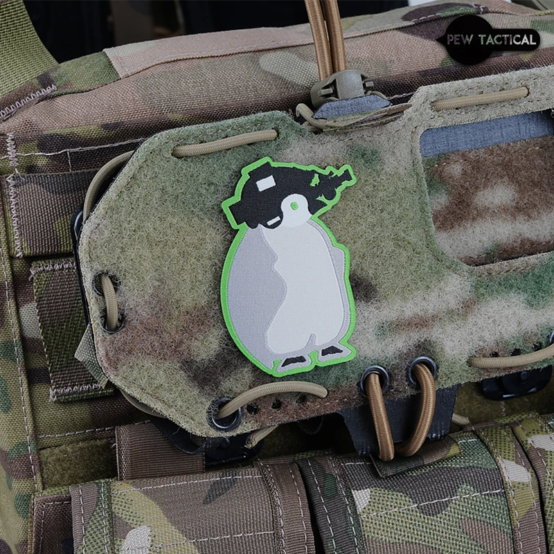 Parche bordado táctico Escuadrón Pingüinos para mochila y uniforme - imagen 3