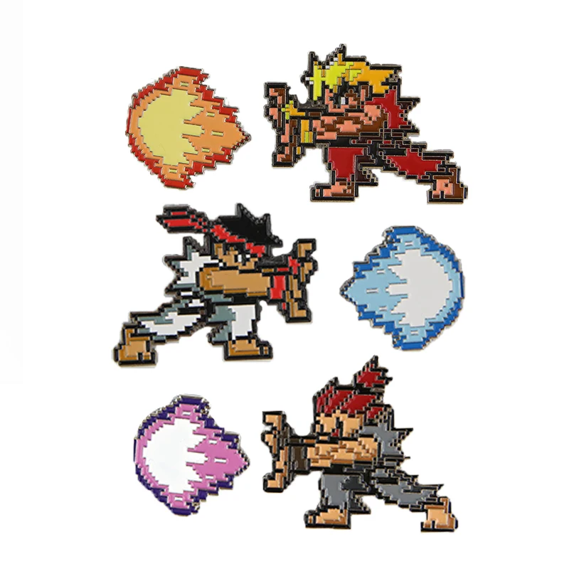 Parche táctico metal píxel Shakunetsu Hadoken para mochila con gancho - imagen 5