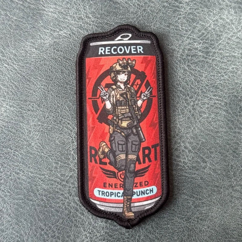 Parche táctico militar gancho y bucle chica soldado anime Restart - imagen 4
