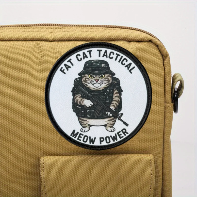 Parche táctico Fat Cat Meow Power con velcro para brazalete - imagen 2