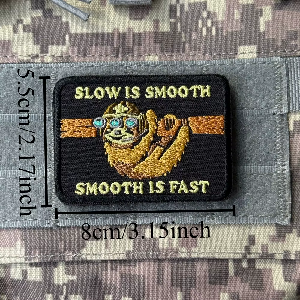 Parche táctico bordado perezoso morale para mochila con Velcro - imagen 3