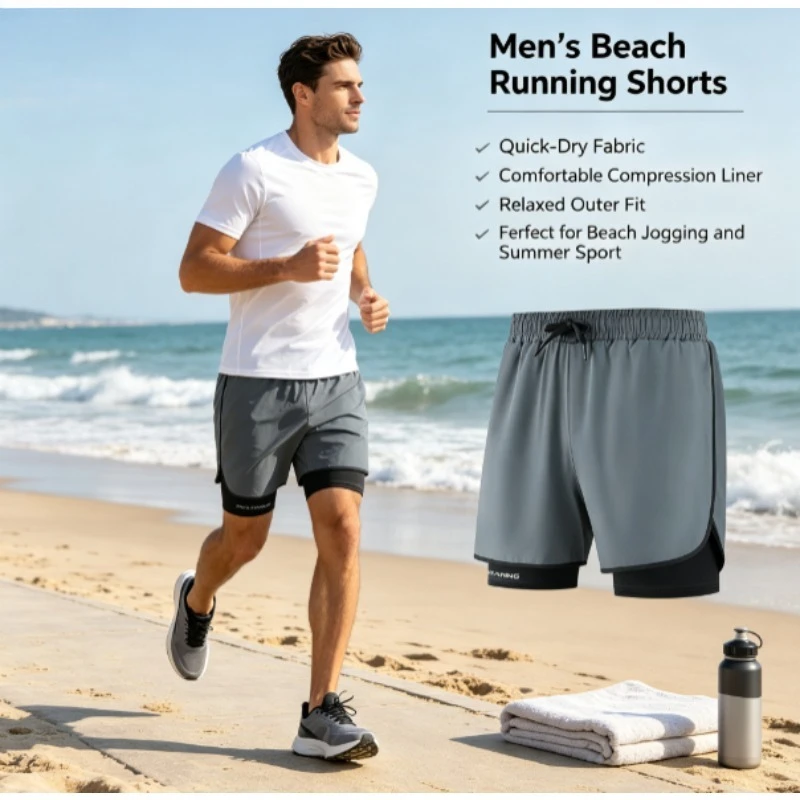 Pantalones cortos de secado rápido para correr transpirables - imagen 4