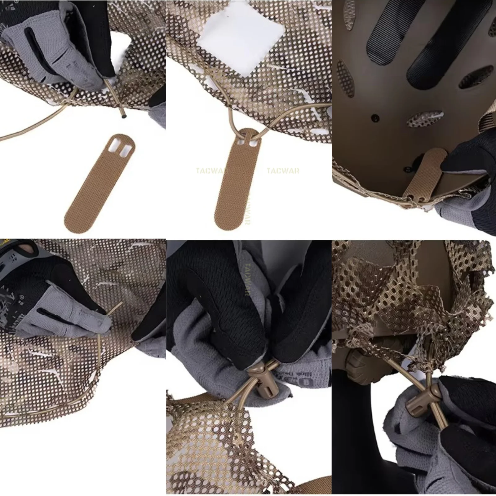 Funda de casco táctico malla transpirable camuflaje láser - imagen 5
