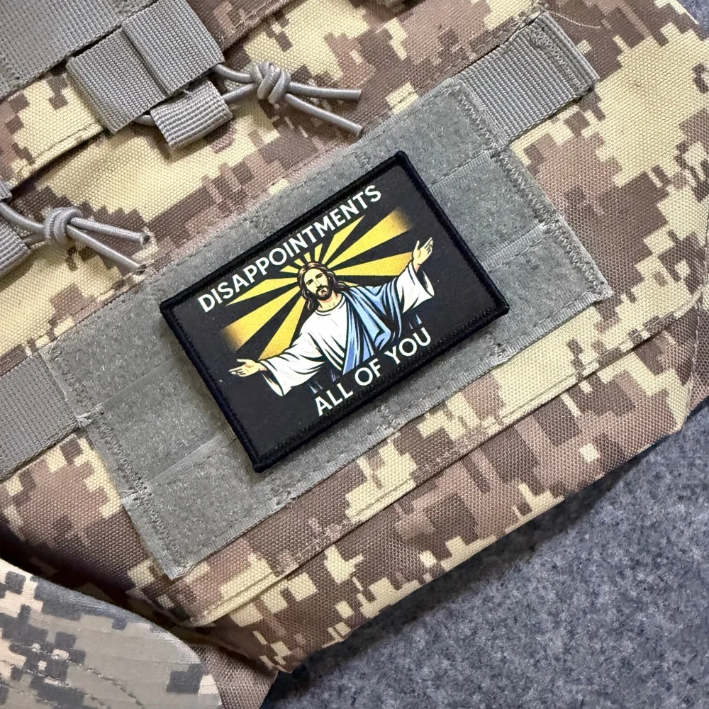 Parche táctico Jesús con gancho y bucle para mochila militar