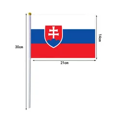 Banderín Eslovaquia – Bandera de mano para eventos apoyo