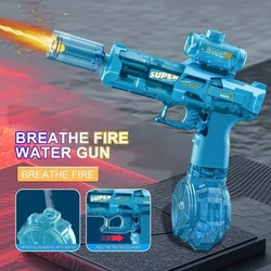 Pistola de agua eléctrica infantil con luces y sensor automático