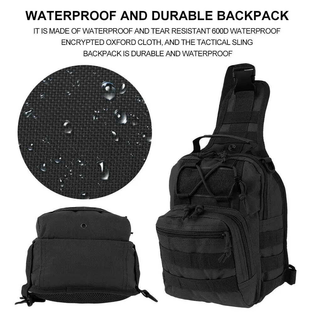 Bolso táctico impermeable cruzado de pecho camuflaje para ciclismo - imagen 3