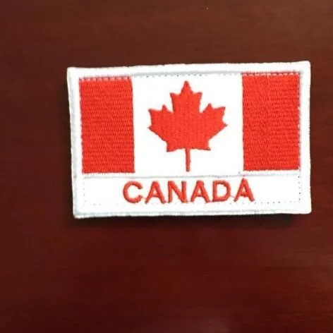 Parche gancho y bucle táctico bandera Canadá hoja de arce roja - imagen 2