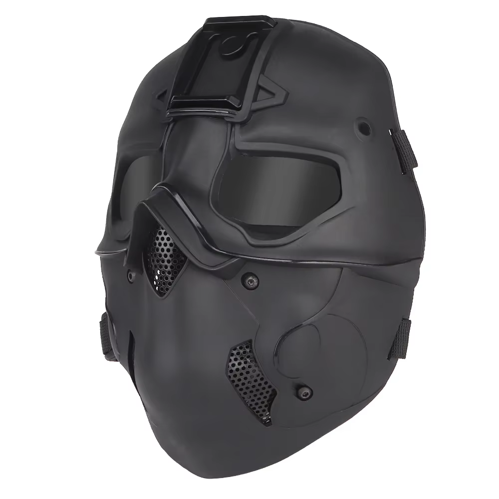 Máscara táctica gris completa - calavera para paintball y cosplay - imagen 3