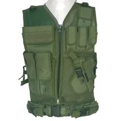 Chaleco táctico MOLLE camuflaje CS nylon para airsoft y caza de tipo portacachas