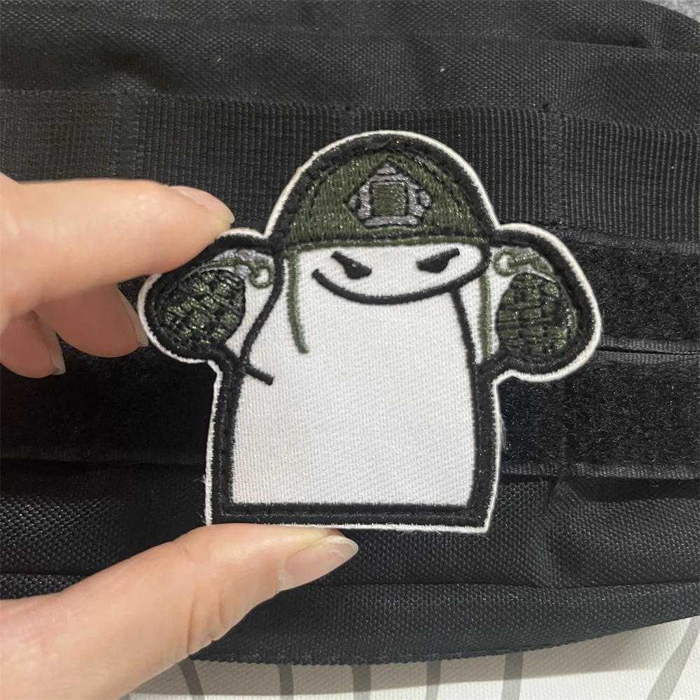 Parche táctico Flork Meme bordado Velcro para brazalete - imagen 4
