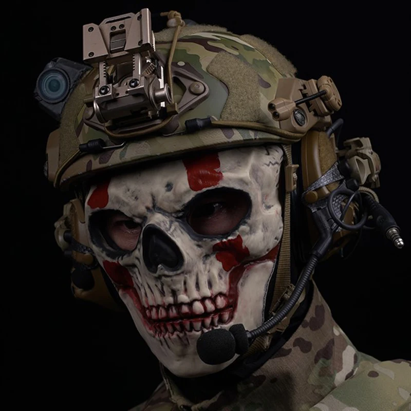Pasamontañas táctico para airsoft esqueleto a prueba de viento - imagen 5
