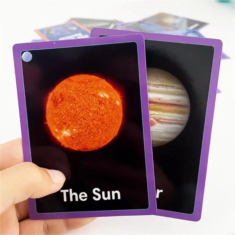 Tarjetas flash educativas espacial para aprender inglés en aula - imagen 3