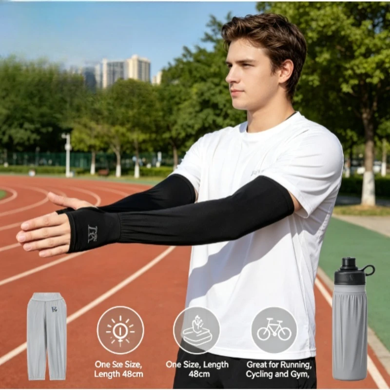 Mangas térmicas protección UV talla grande para ciclismo y conducción - imagen 3