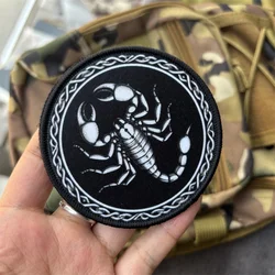 Parche táctico escorpión con velcro militar para mochila y brazalete