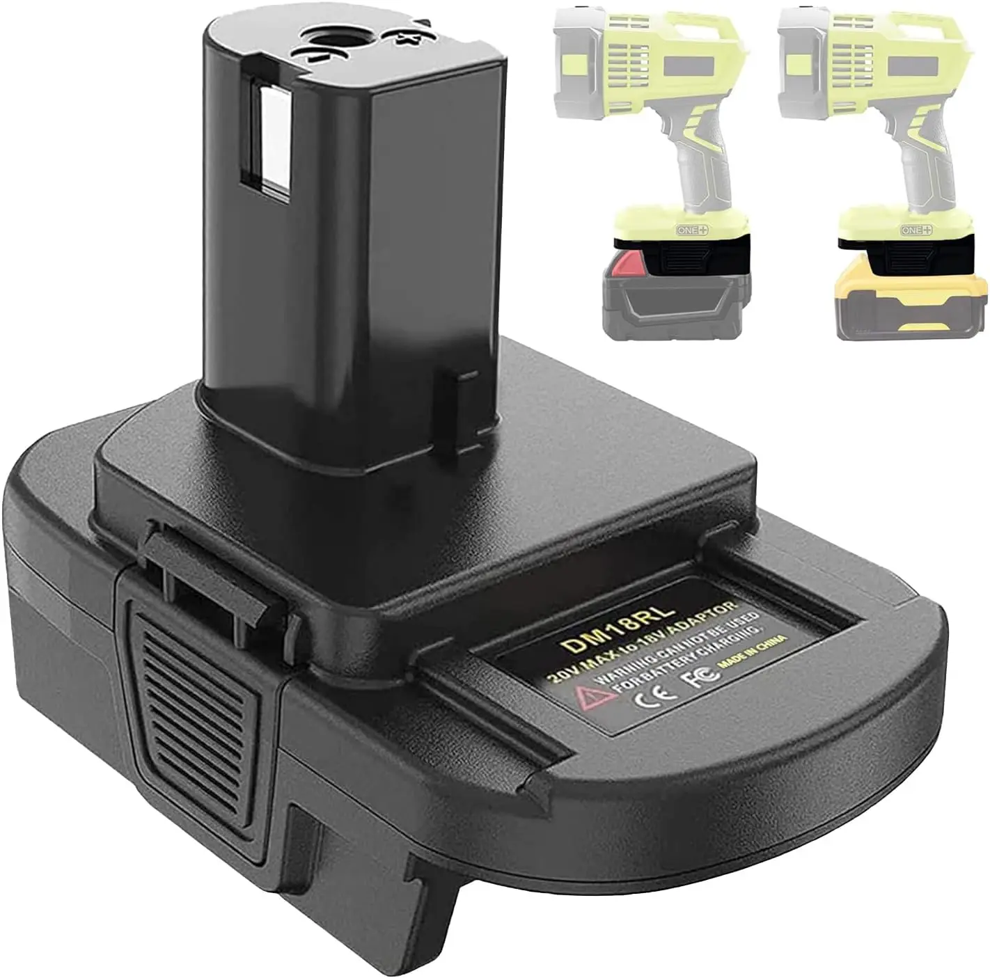 Vista del adaptador y conector