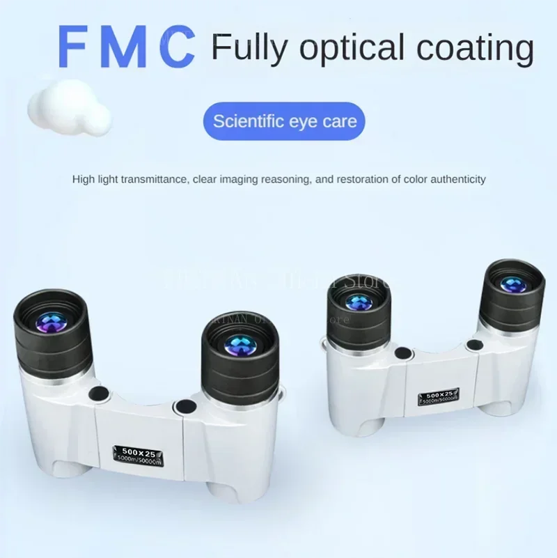 Binoculares BAK4 HD con FMC, zoom potente y largo alcance portátil