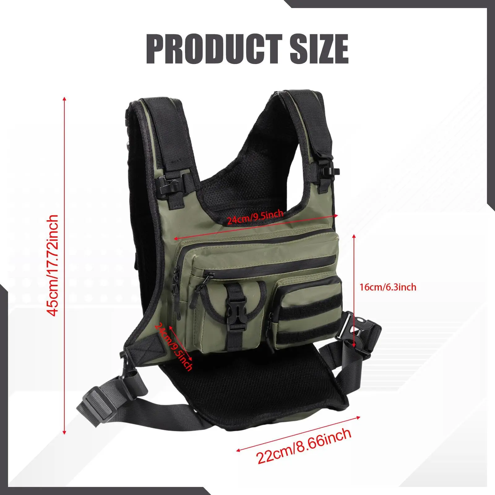 Bolsa táctica portamóvil para el pecho, aire libre y entrenamiento