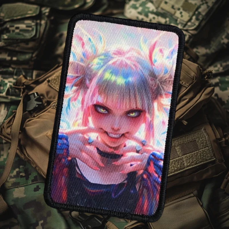 Parche táctico anime chica Punk moral militar con velcro gancho-bucle - imagen 2
