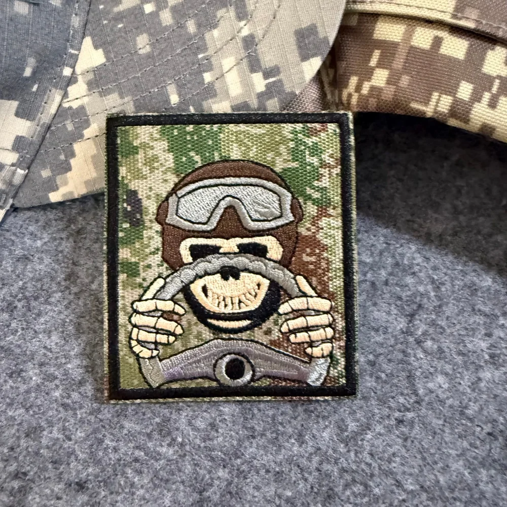 Monkey Morale parche táctico de chimpancé camuflaje con velcro - imagen 2