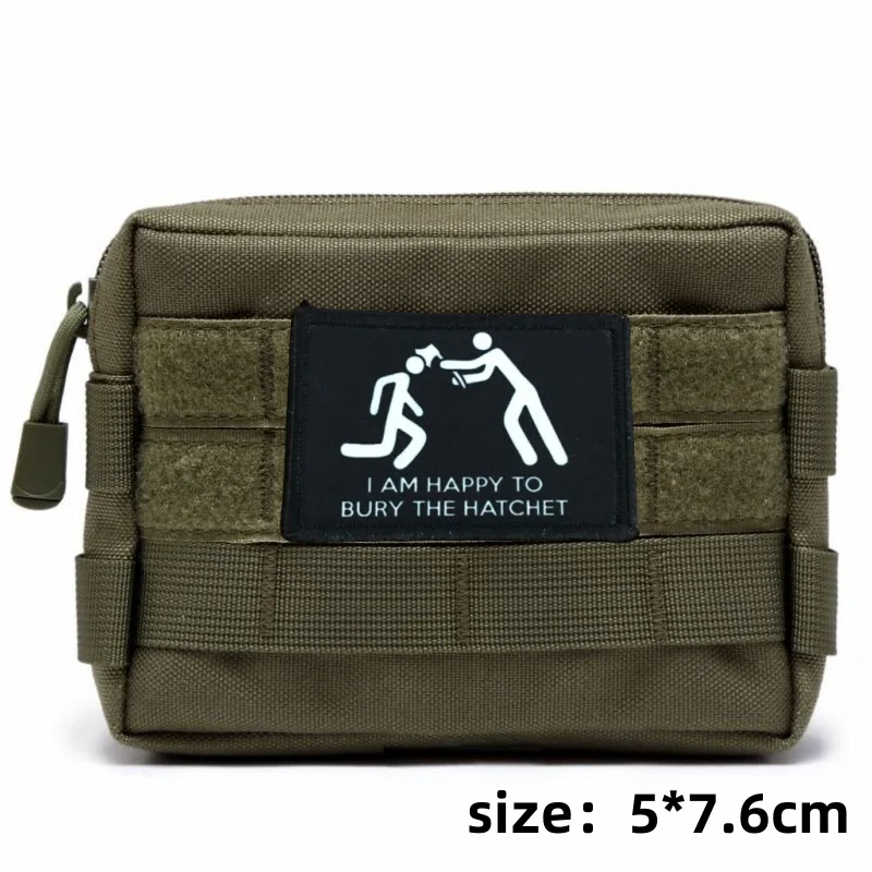 Parche moral velcro letras blanco negro – Táctico para chaleco o mochila - imagen 5