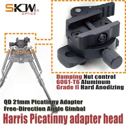 SKWoptics Harris Damping Gimbal adaptador Picatinny aluminio 21 mm