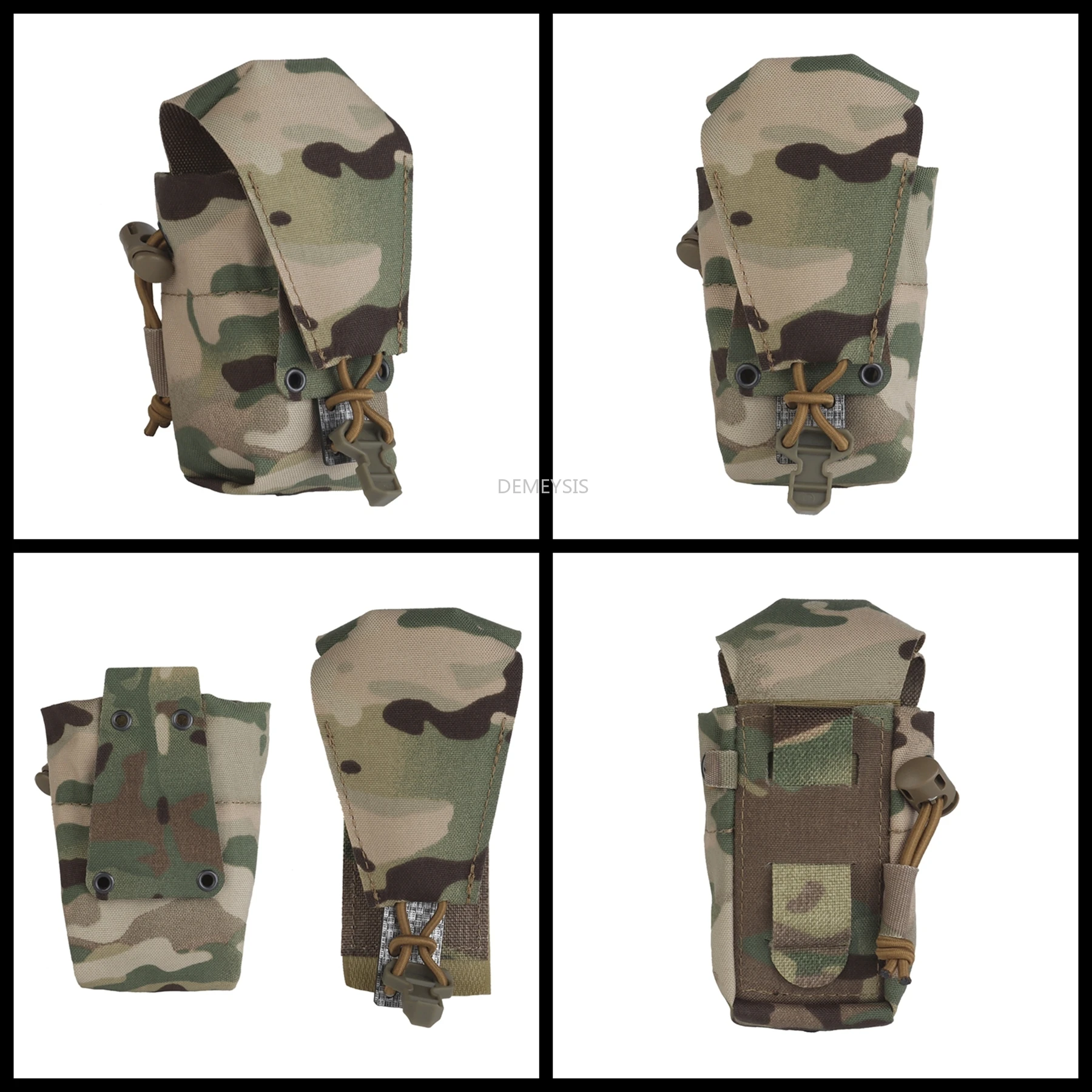 Bolsa táctica MOLLE porta cargadores y radio ajustable para chaleco - imagen 5
