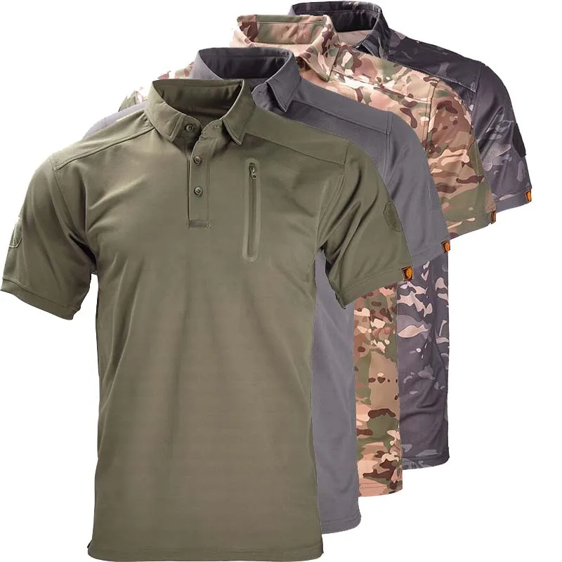 Camiseta táctica manga corta secado rápido - Camuflaje woodland - imagen 2