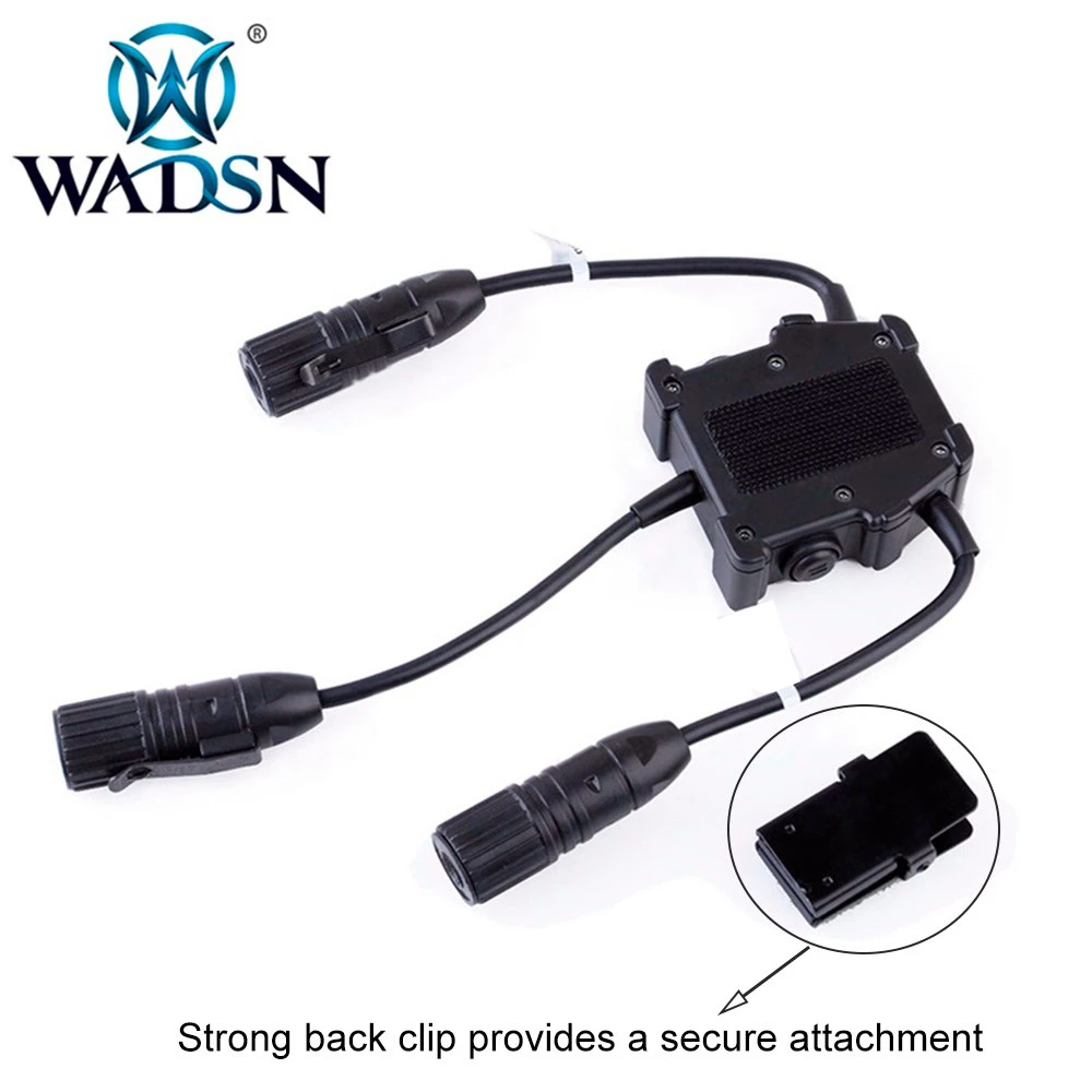 WADSN Dual PTT para auriculares tácticos conector Kenwood/Baofeng - imagen 4