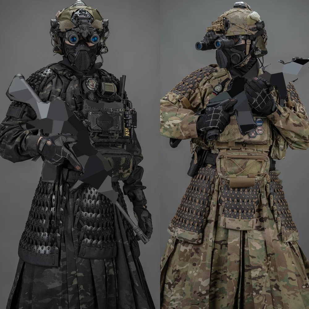 Camuflaje tipo industrial en tonos oscuros