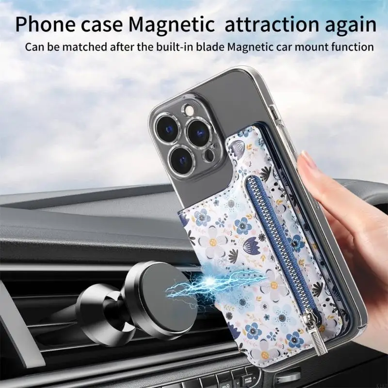Billetera táctica para tarjetas con soporte plegable móvil PU - imagen 4