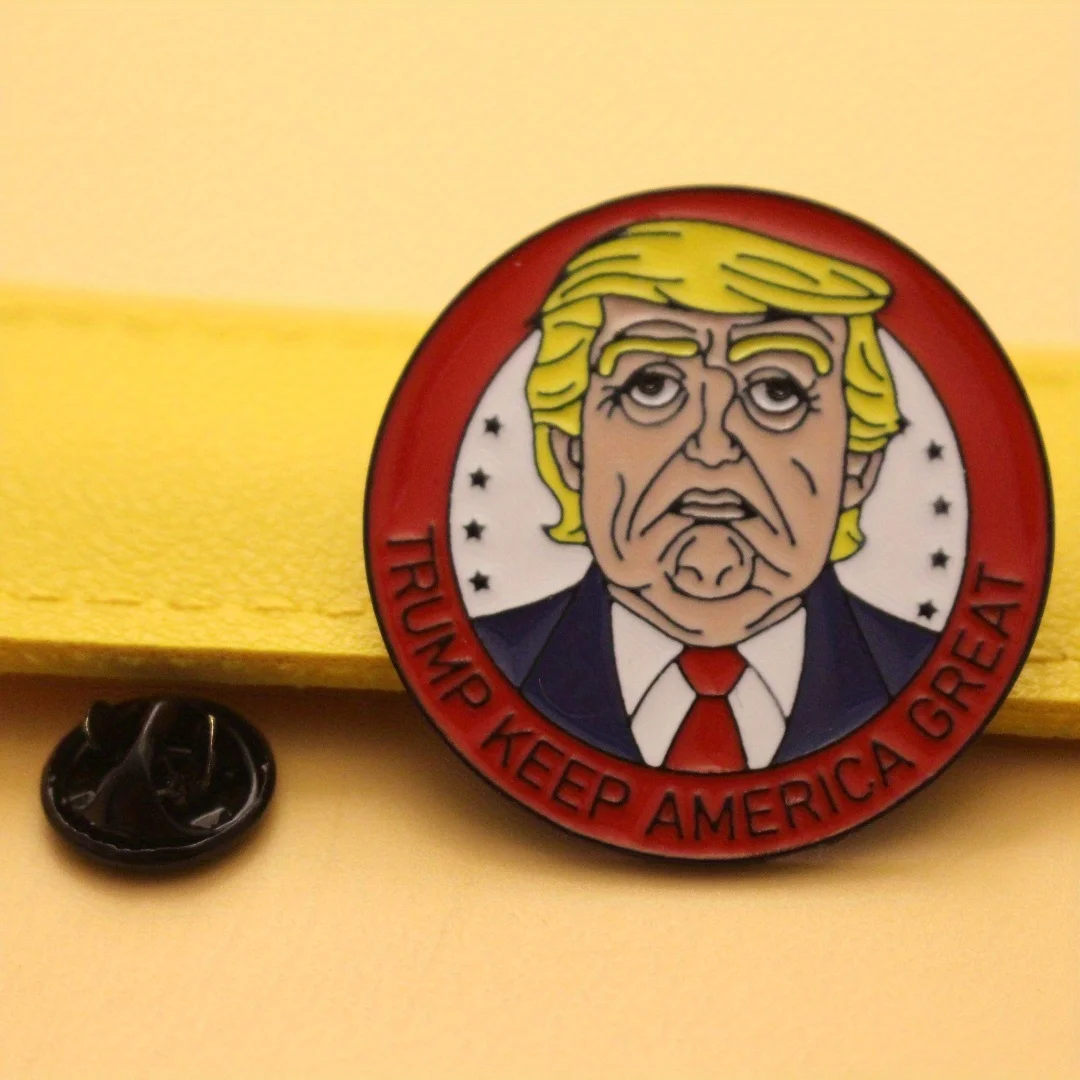 Broche retrato Keep America Great para chaquetas y mochilas