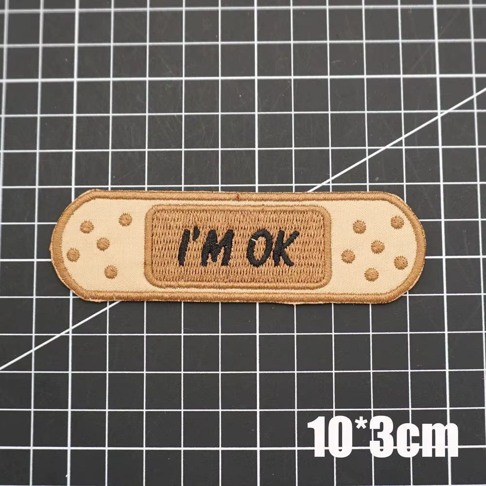 Parche táctico "I'm OK" – Elástico con velcro para ropa y mochila