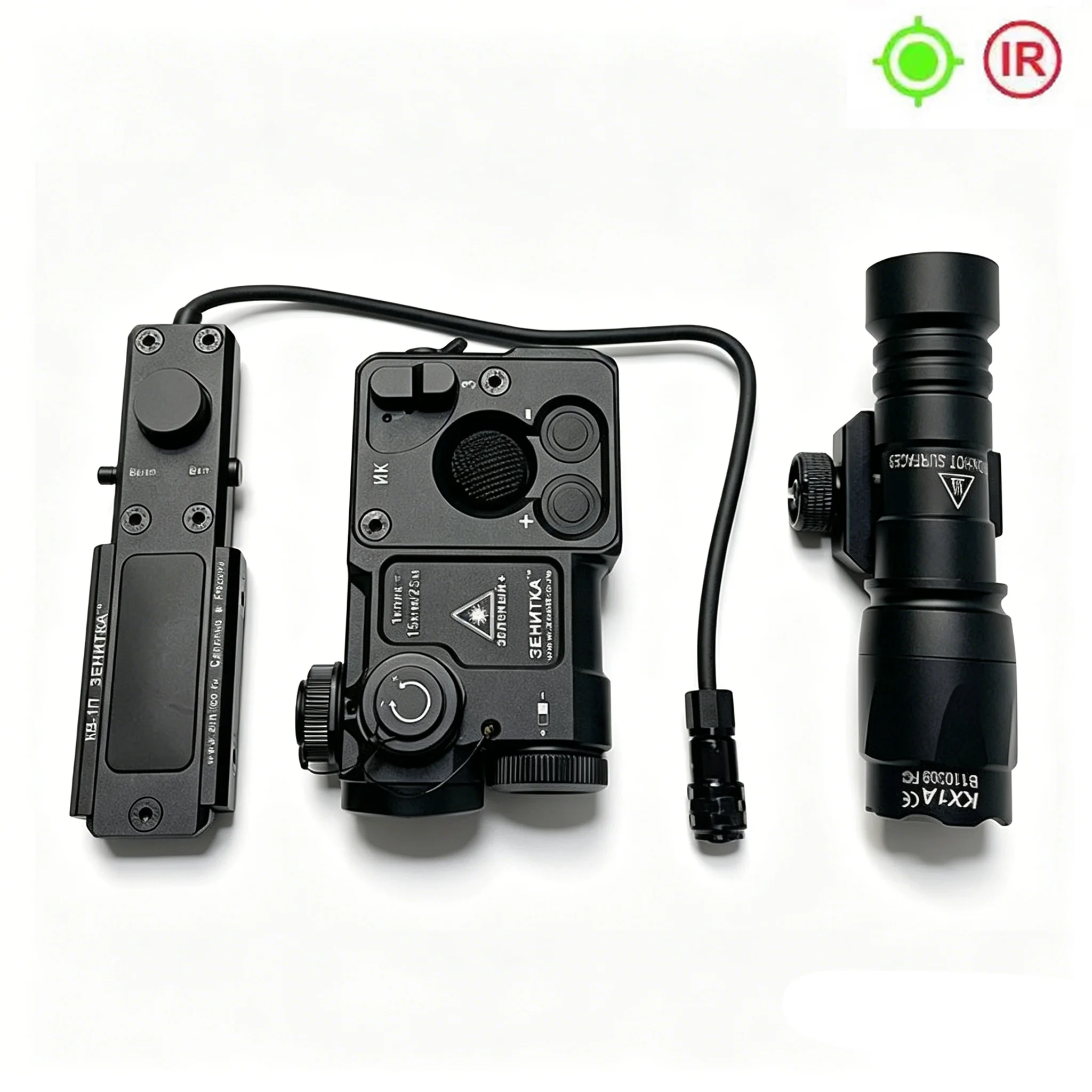 PERST-4 Linterna táctica para armas con láser verde y IR - imagen 3