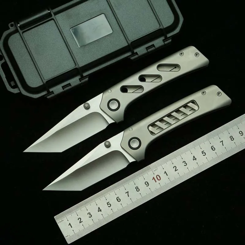 Cuchillo plegable EDC titanio con rodamientos cerámica-acero camping - imagen 5
