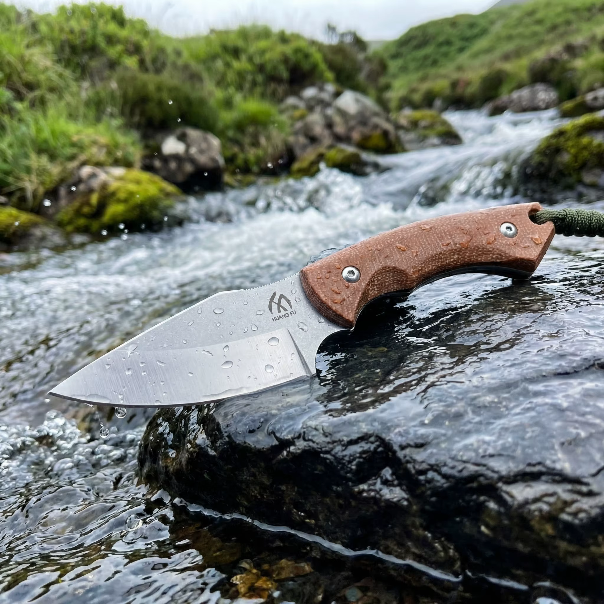 Space Flax cuchillo de hoja fija para exteriores con funda ecológica - imagen 4