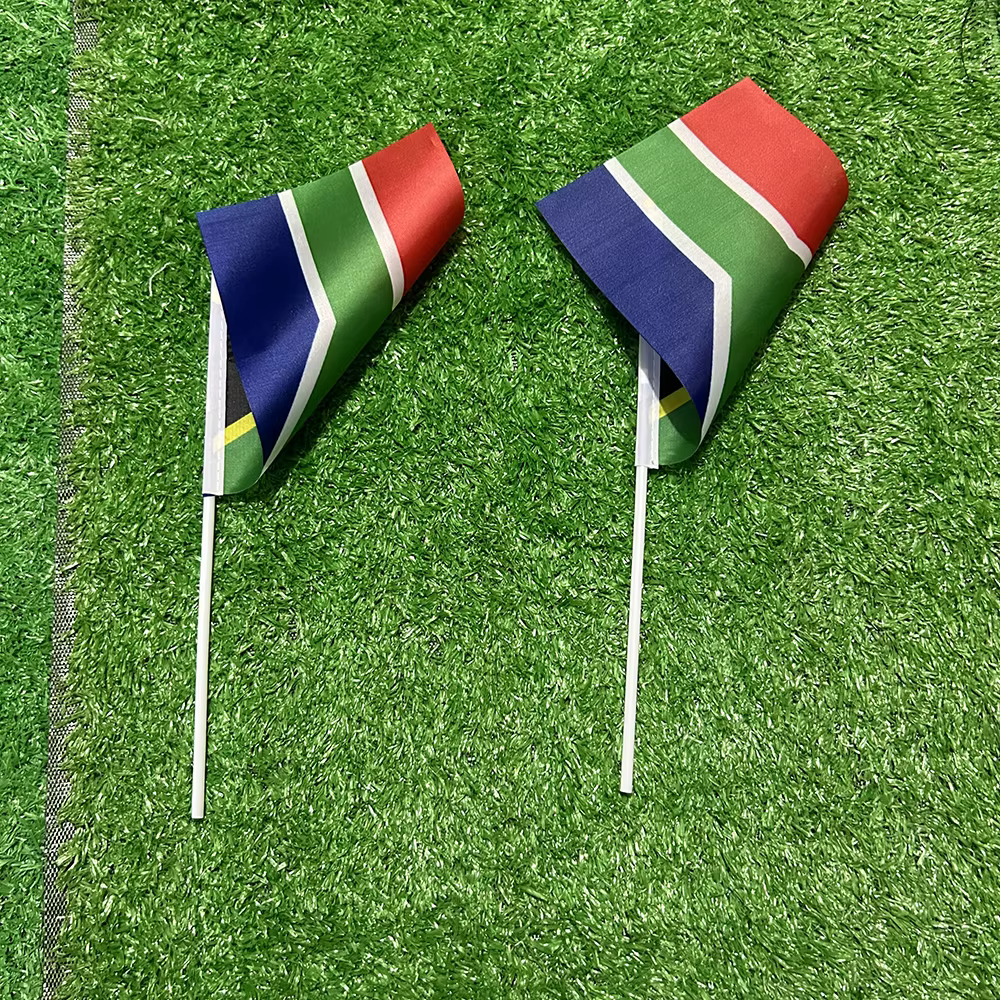 Bandera táctica Sudáfrica con asta – Poloéster de mano - imagen 4