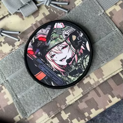 Parche táctico Airsoft Morale Anime Chica Gato con Velcro