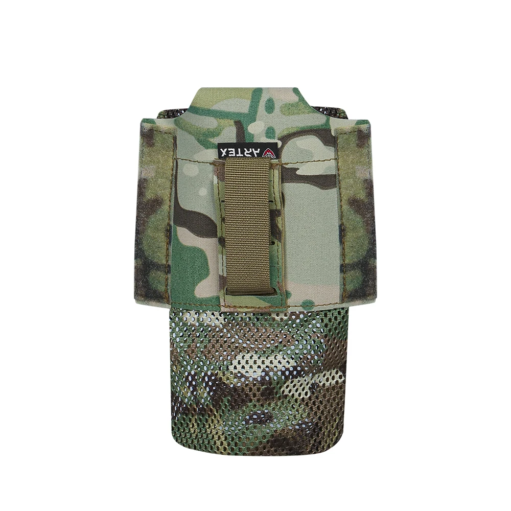 Bolsa MOLLE táctica de nailon plegable con cordón y malla - imagen 3