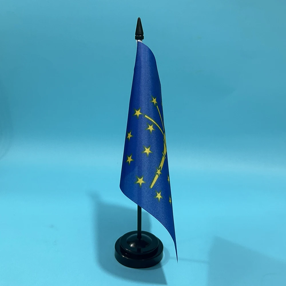 Bandera Indiana para escritorio de oficina en poliéster