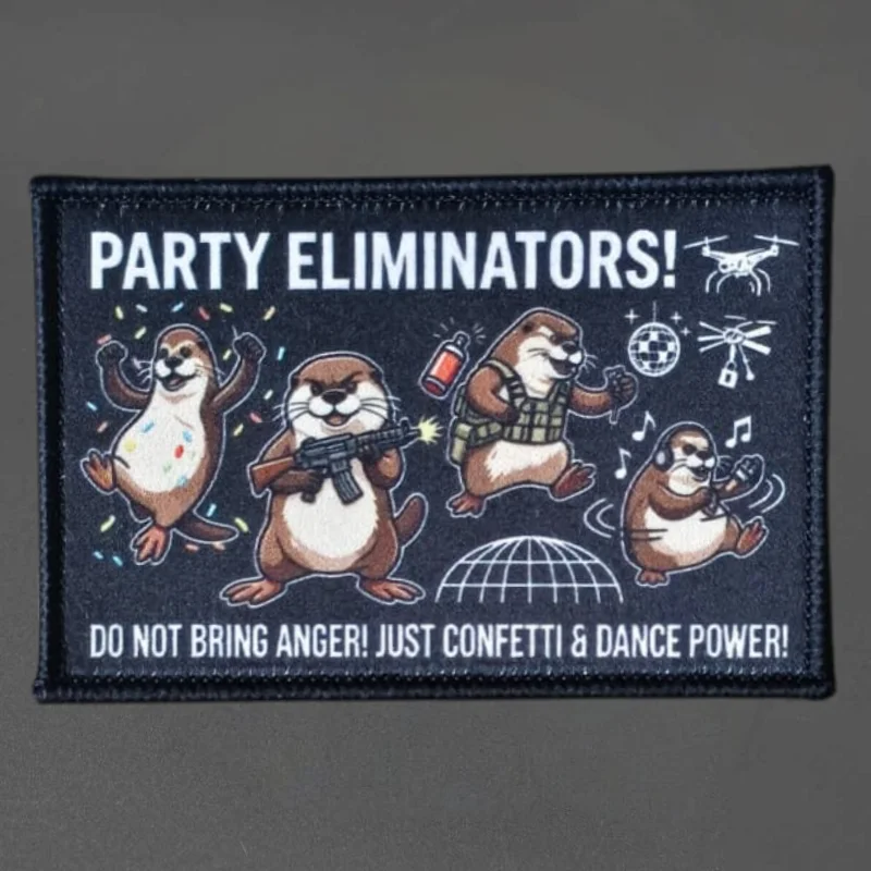 Happy Mizuse parches tácticos adhesivos con gancho y bucle para mochila - imagen 3