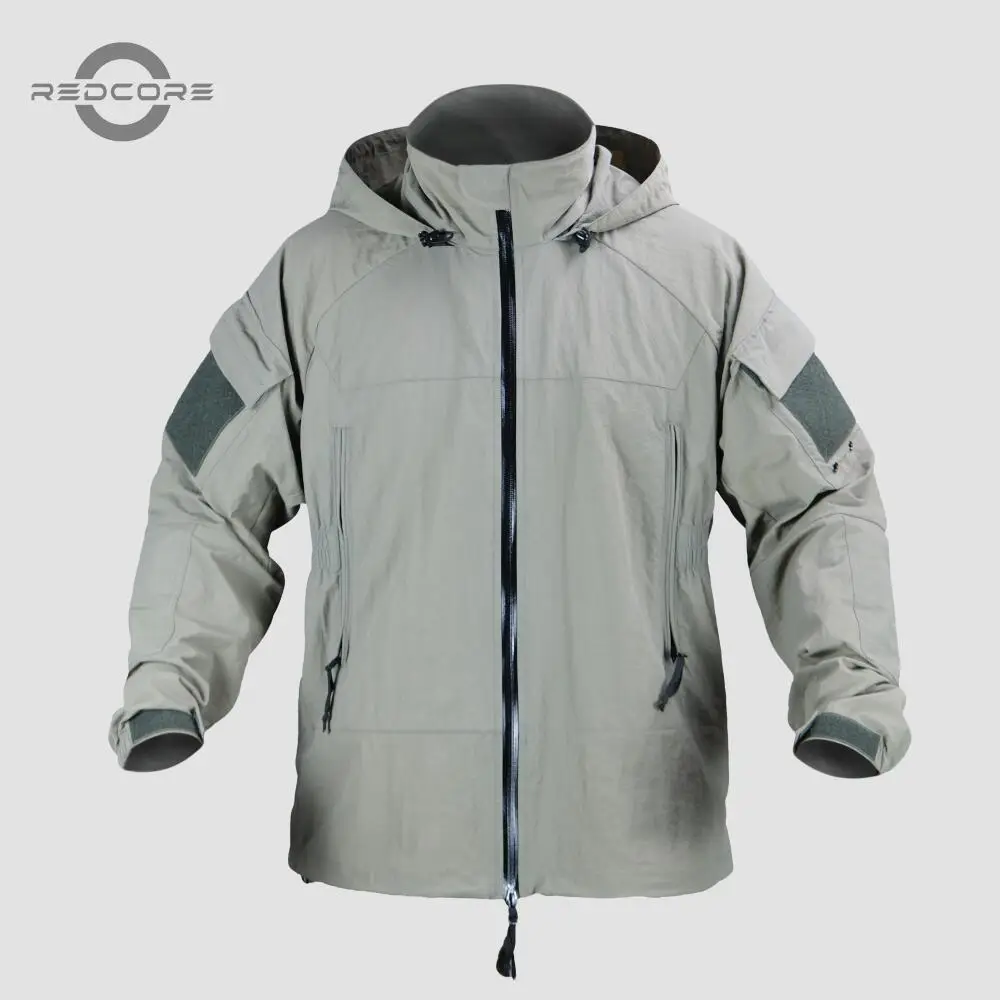 PCU L5 gris chaqueta táctica de nailon con capucha cremallera - imagen 5