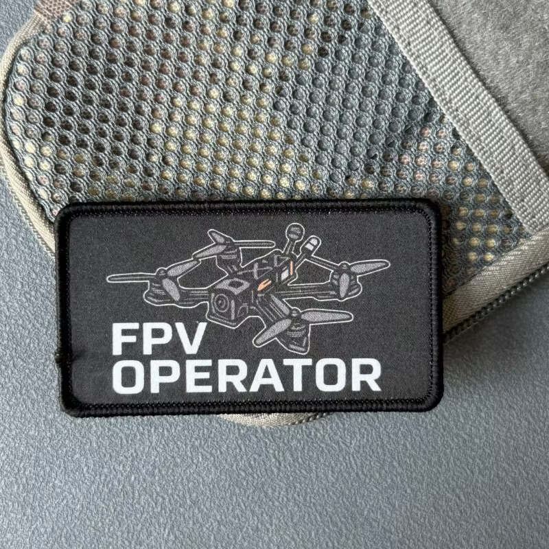 Parche táctico operador FPV con velcro para mochila - imagen 5