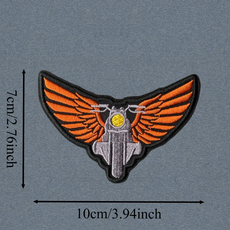 Parche bordado táctico motocicleta – Insignia velcro para ropa y mochila